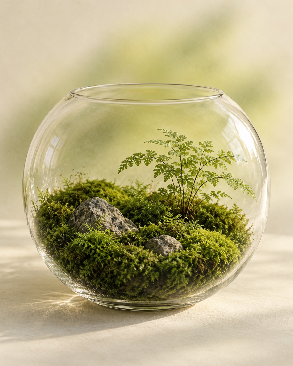 Illustrative terrarium photograph for the sample journal